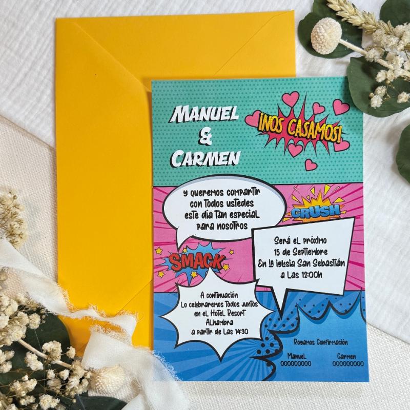 Invitación Estilo Cómic