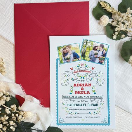 Invitación de Boda Moderna con Foto