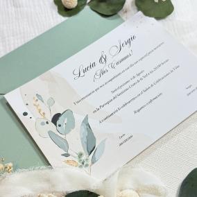 Invitación de Boda Elegante Floral
