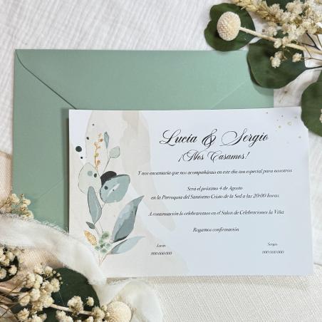 Invitación de Boda Elegante Floral