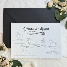 Tarjeta de Boda Línea del tiempo