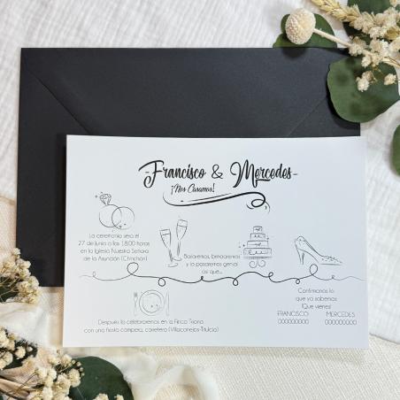 Tarjeta de Boda Línea del tiempo