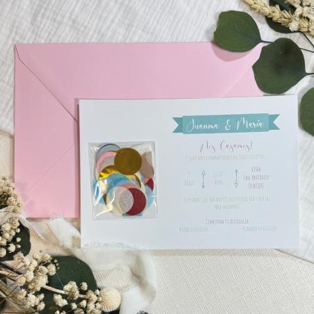 Invitación de Boda Confeti