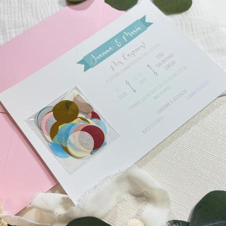 Invitación de Boda Confeti