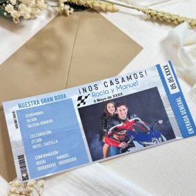 Invitación Boda Motera