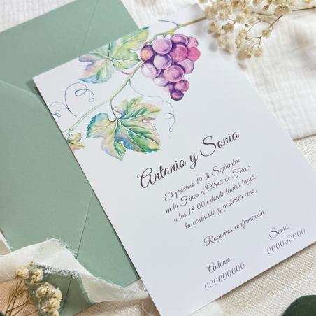 Tarjeta de Boda Viñas