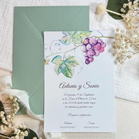 Tarjeta de Boda Viñas
