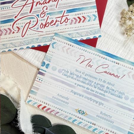 Invitación de Boda Étnica