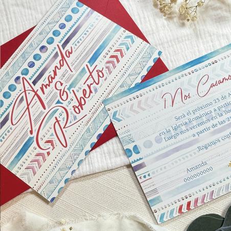 Invitación de Boda Étnica
