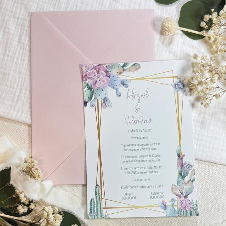 Invitación Boda Cactus