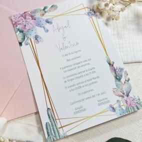Invitación Boda Cactus