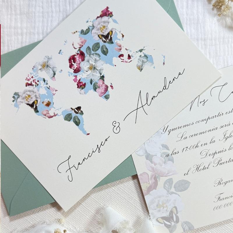 Invitación Mapa Romántico