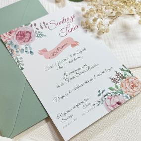 Invitación de Boda Romántica