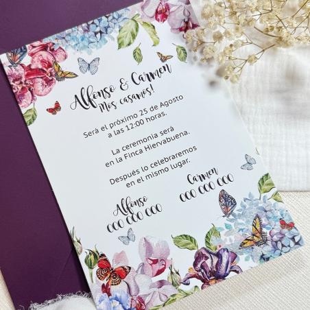 Invitación Mariposas Económica