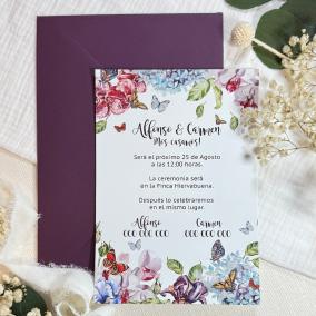 Invitación Mariposas Económica