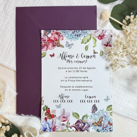 Invitación Mariposas Económica