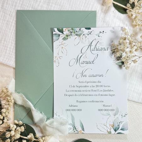 Invitación de boda barata