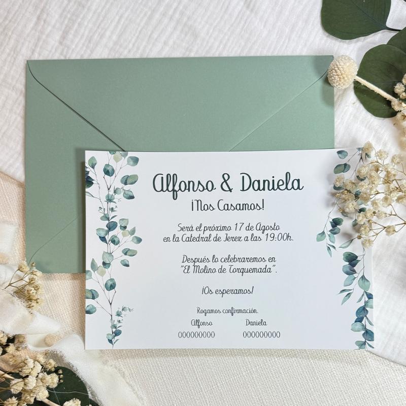 Invitación Boda Horizontal