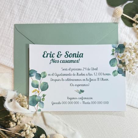 Invitación de Boda Eucalipto