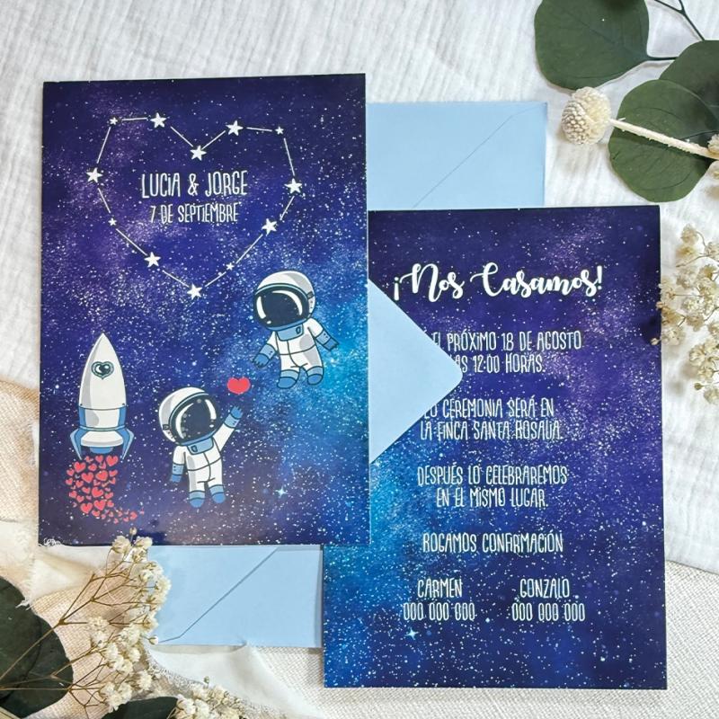 Invitación de Boda Original Estrellas