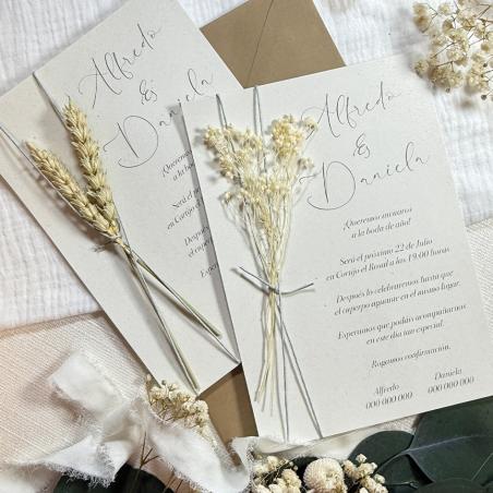 Invitación de Boda Elegante con Flores