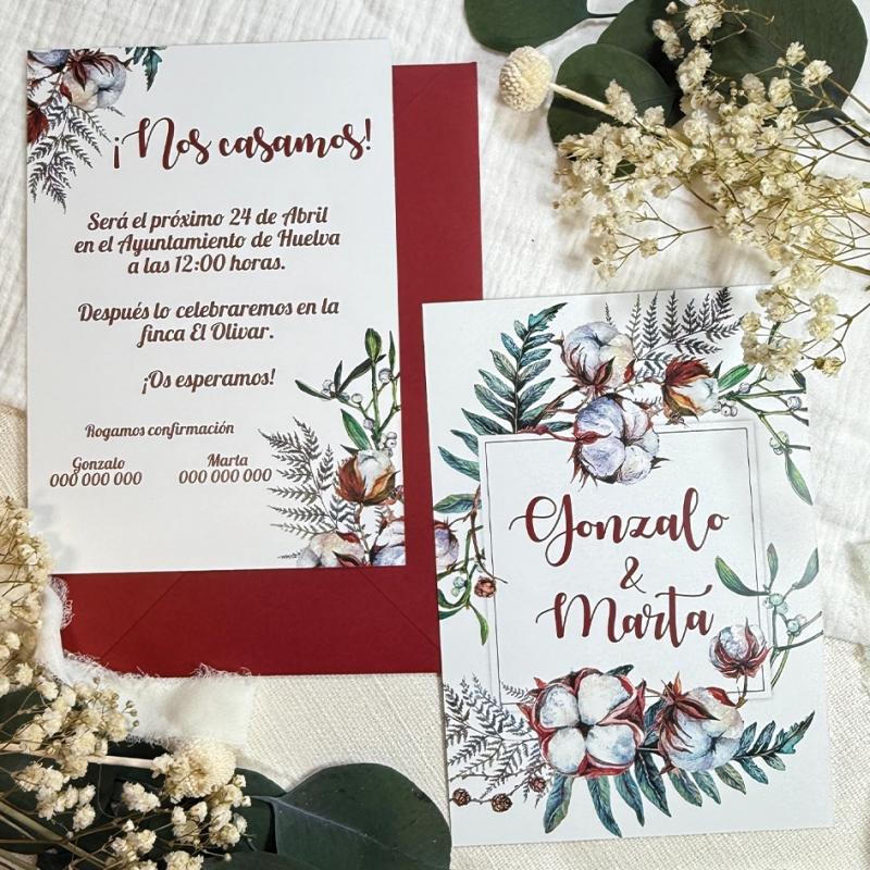Invitación de Boda Otoño