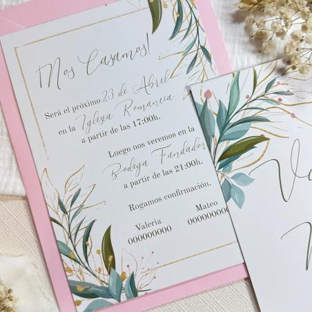 Invitación Flor Verde