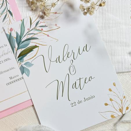 Invitación Flor Verde