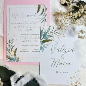 Invitación Flor Verde