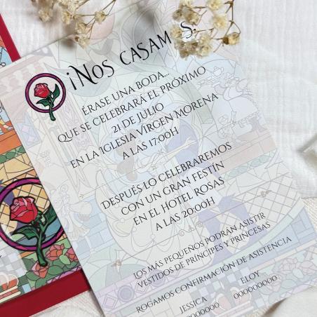 Invitación Boda Bella y Bestia