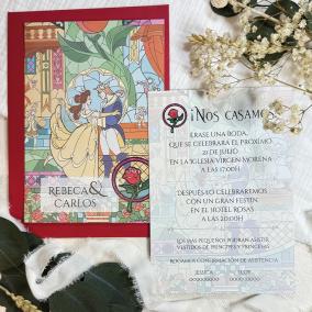 Invitación Boda Bella y Bestia