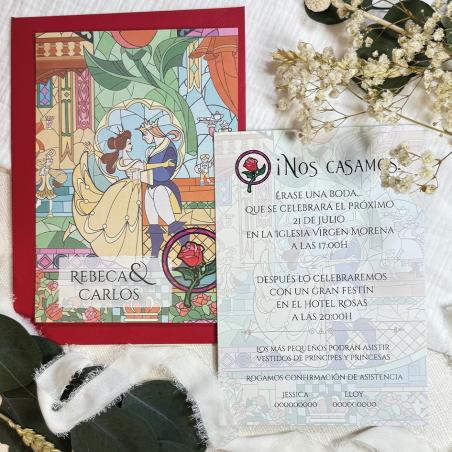 Invitación Boda Bella y Bestia