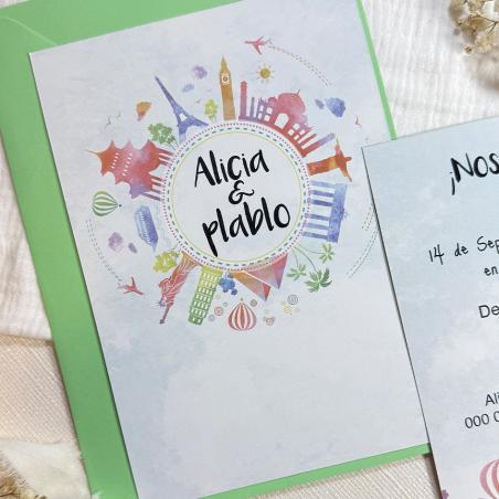 Invitación Boda Viaje