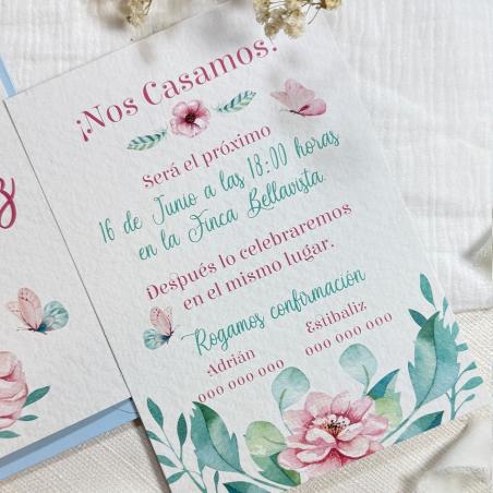Invitación para Bodas Románticas