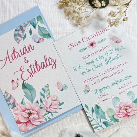 Invitación para Bodas Románticas