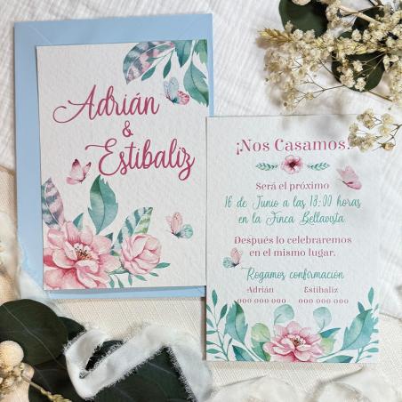 Invitación para Bodas Románticas