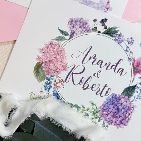 Invitación de Boda Hortensias