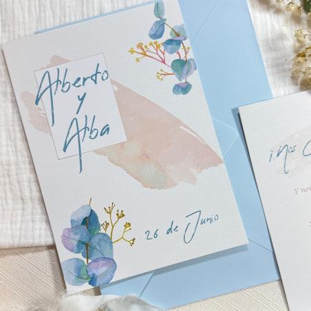 Invitación Acuarela Reey