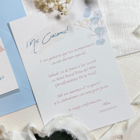 Invitación Acuarela Reey