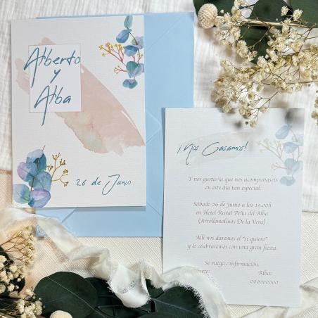 Invitación Acuarela Reey
