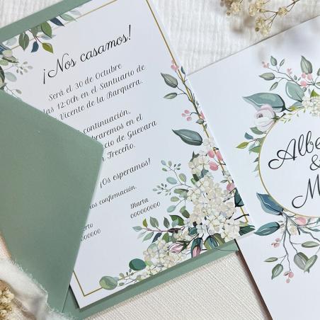 Tarjeta de Boda Elegante Círculo