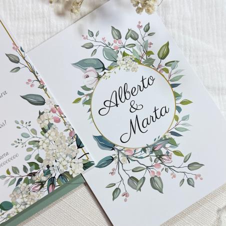 Tarjeta de Boda Elegante Círculo