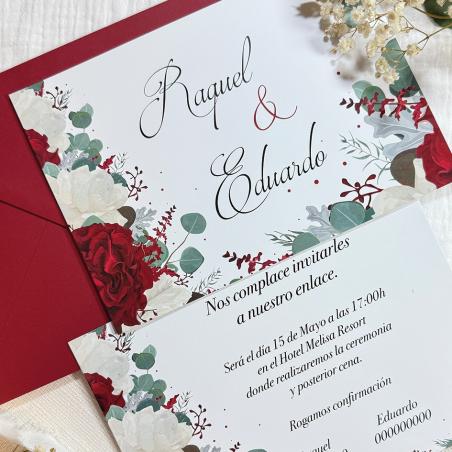 Invitación Rosas Rojas