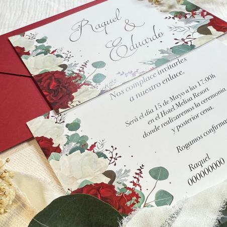 Invitación Rosas Rojas