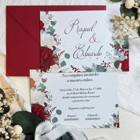 Invitación Rosas Rojas