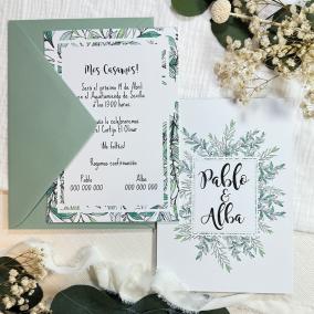 Tarjeta de Boda Ramas
