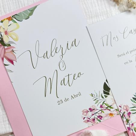 Invitación de Boda Flores