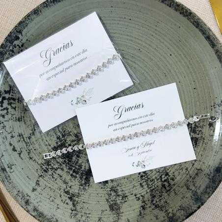 Pulsera con tarjeta detalle mujer