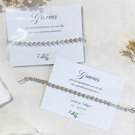 Pulsera con tarjeta detalle mujer