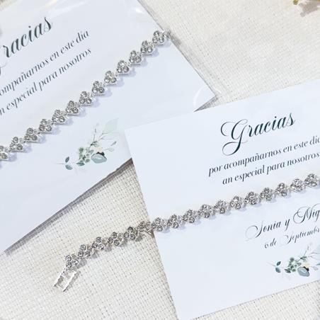 Pulsera con tarjeta detalle mujer